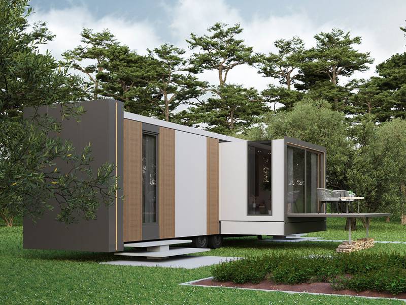 Tiny House sur châssis Modèle Everest extensible d'une surface de 39 M2 en Auvergne Rhône Alples